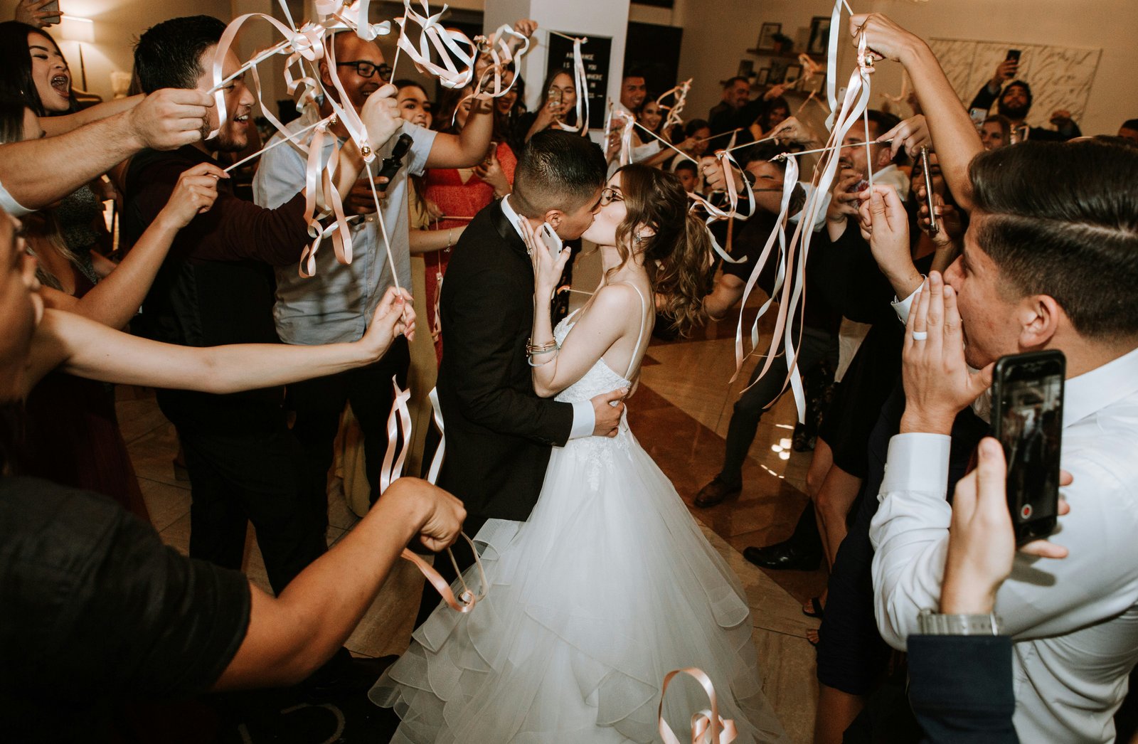 Crowd dancing at a party